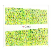 Naklejki wodne do paznokci arkusz 7 x 6,5 cm na 10 palców Nr c252 Allepaznokcie