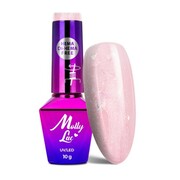 Lakier hybrydowy LED/UV Gel Polish MollyLac Sparkling French Nr 704 Romantic glow HEMA/Di-HEMA Free 10 g MollyLac