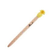 Długopis elegancki Molly Lac kremowo złoty zakończony ozdobnym ananasem MollyLac