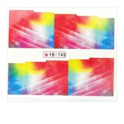 Naklejki wodne do paznokci arkusz 6,5 x 5,5 cm na 10 palców yb Nr 749 Allepaznokcie