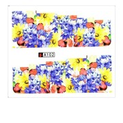 Naklejki wodne do paznokci arkusz 6,5 x 5,5 cm na 10 palców aNr 102 Allepaznokcie