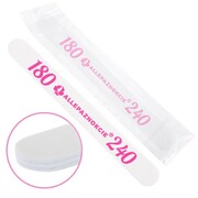 Pilnik do paznokci Bezpieczny Pakiet Allepaznokcie prosty biały środek 180/240 CU-12 High Quality Allepaznokcie