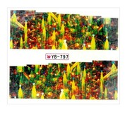 Naklejki wodne do paznokci arkusz 6,5 x 5,5 cm na 10 palców yb Nr 797 Allepaznokcie