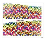 Naklejki wodne do paznokci arkusz 6,5 x 5,5 cm na 10 palców yb Nr 685 Allepaznokcie