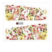 Naklejki wodne do paznokci arkusz 6,5 x 5,5 cm na 10 palców a Nr 098 Allepaznokcie