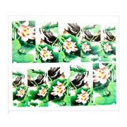 Naklejki wodne do paznokci arkusz 6,5 x 5,5cm na 10 palców Nr 1596 Allepaznokcie