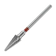 Frez z węglika spiekanego stożek czerwony dla leworęcznych Staleks Pro Expert 6/14mm Staleks