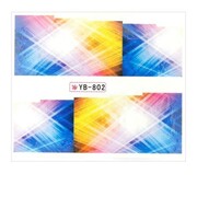 Naklejki wodne do paznokci arkusz 6,5 x 5,5 cm na 10 palców yb Nr 802 Allepaznokcie