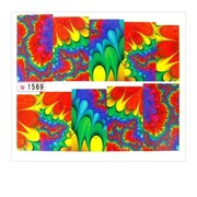 Naklejki wodne do paznokci arkusz 6,5 x 5,5 cm na 10 palców Nr 1569 Allepaznokcie