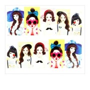 Naklejki wodne do paznokci arkusz 6,5 x 5,5cm na 10 palców yb Nr 941 Allepaznokcie