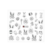 Naklejki wodne do paznokci wielkanocne A 1582 Allepaznokcie