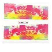 Naklejki wodne do paznokci arkusz 6,5 x 5,5 cm na 10 palców yb Nr 746 Allepaznokcie