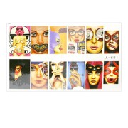 Naklejki wodne do paznokci arkusz 9 x 5,5 cm a Nr 681 Allepaznokcie