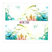 Naklejki wodne do paznokci arkusz 6,5 x 5,5 cm na 10 palców yb Nr 742 Allepaznokcie