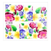 Naklejki wodne do paznokci arkusz 6,5 x 5,5 cm na 10 palców Nr 1618 Allepaznokcie