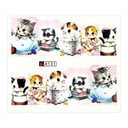 Naklejki wodne do paznokci arkusz 6,5 x 5,5 cm na 10 palców a Nr 131 Allepaznokcie