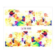 Naklejki wodne do paznokci arkusz 6,5 x 5,5 cm na 10 palców yb Nr 660 Allepaznokcie