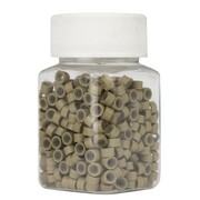 Mikroringi z silikonem do przedłużania włosów 5 mm kolor Nr 9 średni blond 500 szt Allepaznokcie