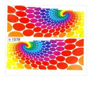 Naklejki wodne do paznokci arkusz 6,5 x 5,5 cm na 10 palców Nr 1579 Allepaznokcie