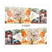 Naklejki wodne do paznokci arkusz 7 x 6,5 cm na 10 palców Nr c227 Allepaznokcie