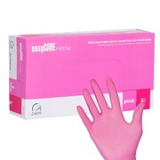 Rękawiczki jednorazowe nitrylowe diagnostyczne i ochronne Easycare nitrile Pink rozmiar S różowe 100 szt Zarys