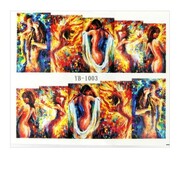 Naklejki wodne do paznokci arkusz 6,5 x 5,5 cm na 10 palców yb Nr 1003 Allepaznokcie