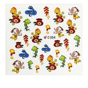 Naklejki wodne do paznokci bajkowe C-054 Allepaznokcie