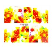 Naklejki wodne do paznokci arkusz 6,5 x 5,5 cm na 10 palców yb Nr 920 Allepaznokcie