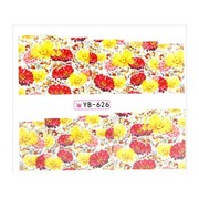 Naklejki wodne do paznokci arkusz 6,5 x 5,5 cm na 10 palców yb Nr 626 Allepaznokcie