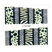 Naklejki wodne do paznokci arkusz 7 x 6,5 cm na 10 palców Nr c152 Allepaznokcie