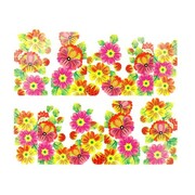 Naklejki wodne do paznokci arkusz 6,5 x 5,5cm na 10 palców Nr 1586 Allepaznokcie