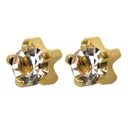 Kolczyki brylant w pazurkach złoty mini linie Studex Plus M104 Studex