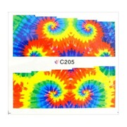 Naklejki wodne do paznokci arkusz 7 x 6,5 cm na 10 palców c Nr 205 Allepaznokcie