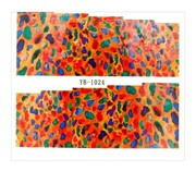 Naklejki wodne do paznokci arkusz 6,5 x 5,5 cm na 10 palców yb Nr 1024 Allepaznokcie