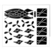 Naklejki do paznokci szablon do malowania wzorów czarne Nr nf404 Allepaznokcie