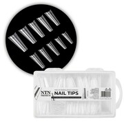 Tipsy do szybkiego przedłużania paznokci Nail Tips NTN Premium ballerina krótka kieszonka 100 szt NTN Premium