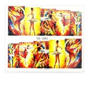 Naklejki wodne do paznokci arkusz 6,5 x 5,5 cm na 10 palców yb Nr 1001 Allepaznokcie