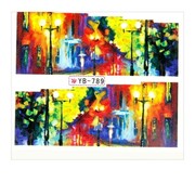 Naklejki wodne do paznokci arkusz 6,5 x 5,5 cm na 10 palców yb Nr 789 Allepaznokcie