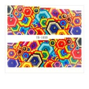 Naklejki wodne do paznokci arkusz 6,5 x 5,5 cm na 10 palców yb Nr 1030 Allepaznokcie