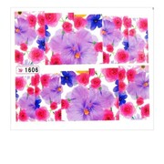 Naklejki wodne do paznokci arkusz 6,5 x 5,5 cm na 10 palców Nr 1606 Allepaznokcie