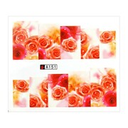 Naklejki wodne do paznokci arkusz 6,5 x 5,5 cm na 10 palców a Nr 151 Allepaznokcie