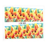 Naklejki wodne do paznokci arkusz 6,5 x 5,5 cm na 10 palców yb Nr 903 Allepaznokcie