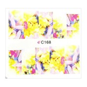 Naklejki wodne do paznokci arkusz 7 x 6,5 cm na 10 palców Nr c168 Allepaznokcie