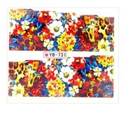 Naklejki wodne do paznokci arkusz 6,5 x 5,5 cm na 10 palców yb Nr 731 Allepaznokcie