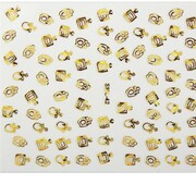 Naklejka do paznokci metaliczna złota 3d XL Nr SML 42 Allepaznokcie