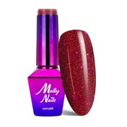 Lakier hybrydowy LED/UV Gel Polish Molly Nails Bling it on! Nr 506 Red me now 8g Molly Nails