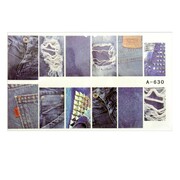 Naklejki wodne do paznokci arkusz 9 x 5,5 cm a Nr 630 Allepaznokcie