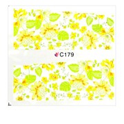 Naklejki wodne do paznokci arkusz 7 x 6,5 cm na 10 palców c Nr 179 Allepaznokcie