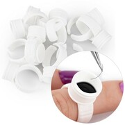 Pierścionek do pigmentu kleju do rzęs biały 10 szt GNB-LAB