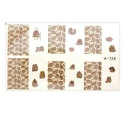 Naklejki wodne do paznokci arkusz 9 x 5,5 cm a Nr 728 Allepaznokcie